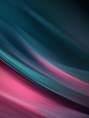 Naklejka premium Abstract: Waves of teal and pink flow smoothly in an intriguing visual display of color and motion.