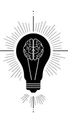 Fototapeta premium Bright innovation: an electric lightbulb symbol of creative business power and technological inspiration