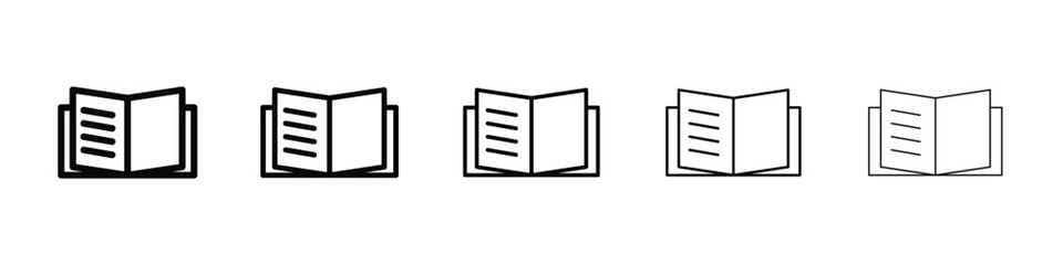 Guide icon Outline and flat style designs