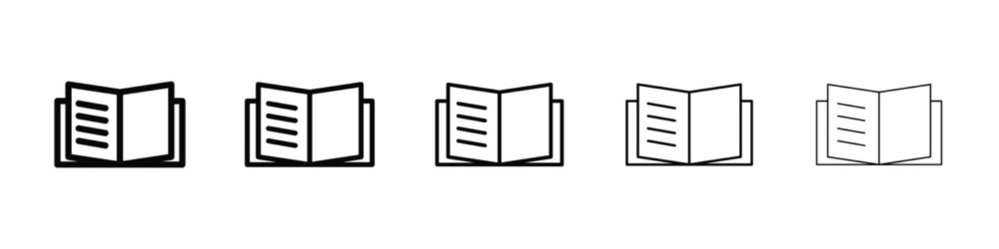 Guide icon Outline and flat style designs