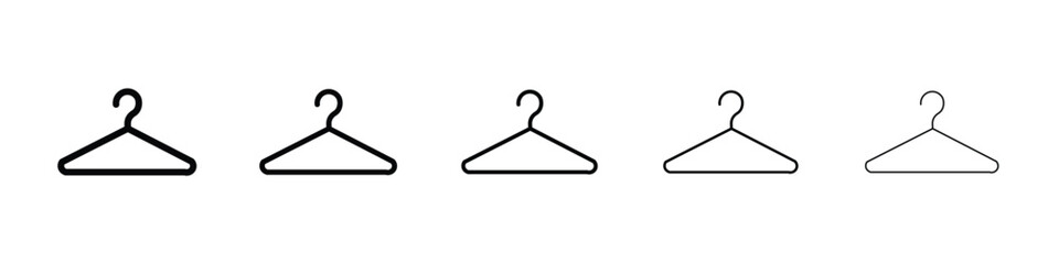 Hanger icon Outline and flat style designs