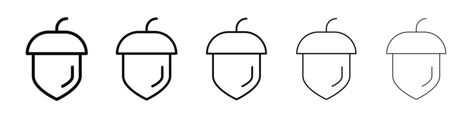 Hazelnut icon Outline and flat style designs