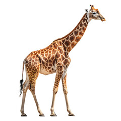 Naklejka premium Graceful Giraffe Illustration: Detailed and Realistic Design for Wildlife, Nature, and Safari-Themed Projects