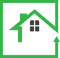 House logo design template or real estate arrow home  icon