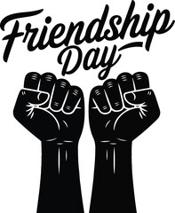 Powerful Friendship Day Promise Fist Illustration
