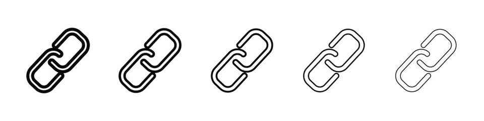 Link icon Outline and flat style designs