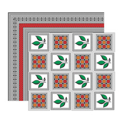 bedsheet design digital art use hand work and digital printing