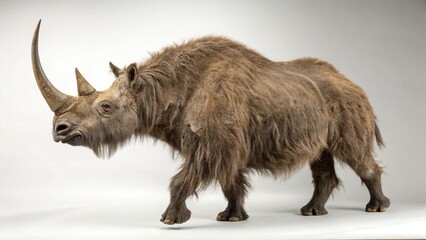 Elasmotherium on studio background