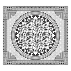 ornamental round frame