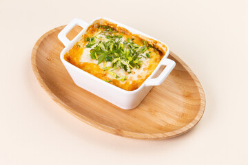 Julienne with meat and herbs.