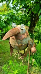 bird statue in the garden
