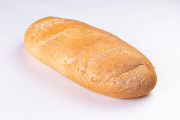 White bread. Isolated on white background.