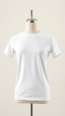 Classic White Women's Crew Neck T-Shirt Versatile, Comfortable, and Stylish Basic for Everyday Wear