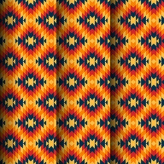 Colorful Tribal Geometric Seamless Pattern – Ethnic Aztec Style Textile Background