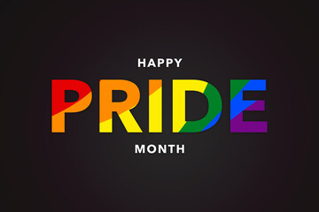 Obraz premium Gay Pride Month in June. LGBTQ multicolored rainbow flag. Original color symbol of gay pride concept background, high resolution poster or banner