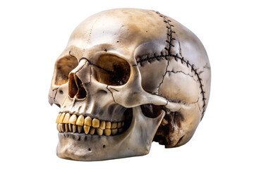 Obraz premium Detailed Human Skull Anatomy A High-Resolution Photographic Study