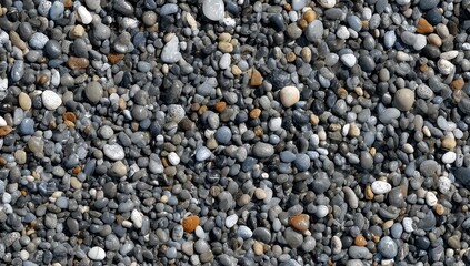 Close-up view of a beach pebble surface