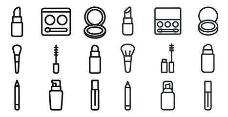 Makeup and beauty icon set for design and branding needs