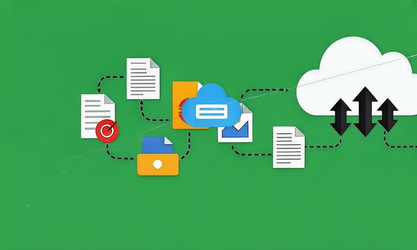 Cloud Storage System Infographic Animation