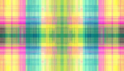Vibrant Plaid Background: Colorful Checkered Pattern