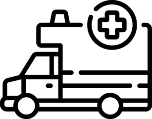ambulance illustration on a white background        