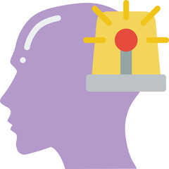 anxiety illustration on a white background      