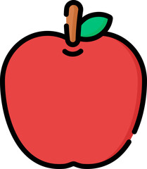 apple illustration on a white background       