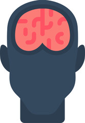 brain-3 illustration on a white background        
