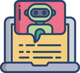 chatbot illustration on a white background       