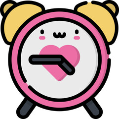 clock illustration on a white background       