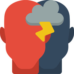 conflict illustration on a white background        