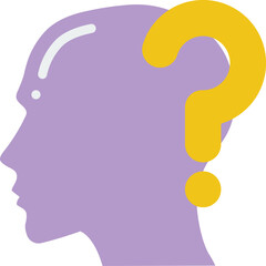 confusion illustration on a white background       