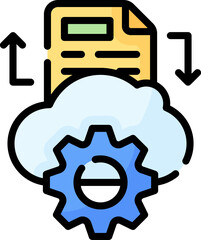 data synchronization illustration on a white background       