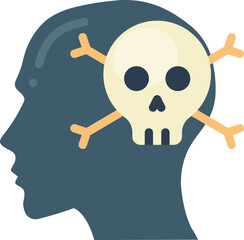 dead illustration on a white background       