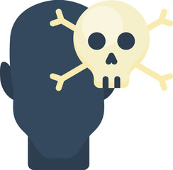 death illustration on a white background        