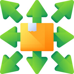 delivery box illustration on a white background       