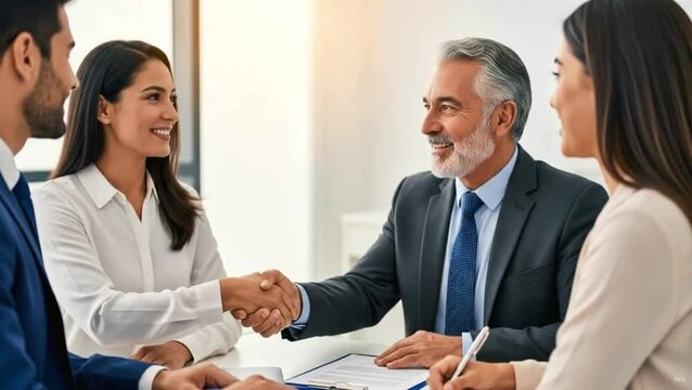 business people shaking hands