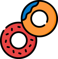 doughnut illustration on a white background       