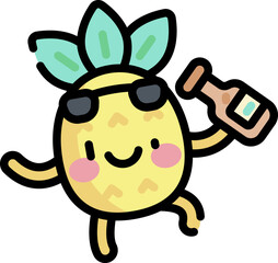 drunk illustration on a white background       