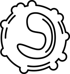 e-blood-cell illustration on a white background        
