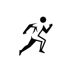silhouette of a man running