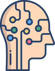 head illustration on a white background       