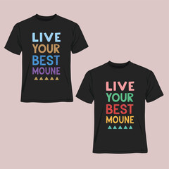 T-Shirt Design Mockup &ndash; Fashion Apparel Vector Template