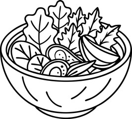 Fototapeta premium vector illustration of a salad 