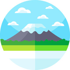 mountain illustration on a white background        