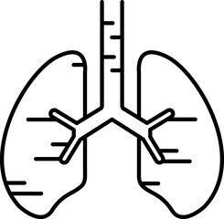 n-lungs illustration on a white background        