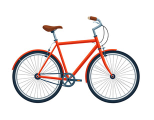 Obraz premium Flat Vector Icon of Road Bicycle