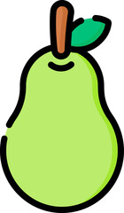 pear illustration on a white backgroun