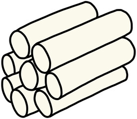 A long rice cake made of rice,가래떡