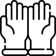 rubber gloves illustration on a white background   